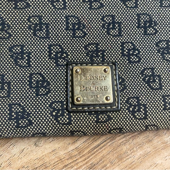 Dooney & Burke Monogram DB Black Wristlet (no strap) - Picture 6 of 8